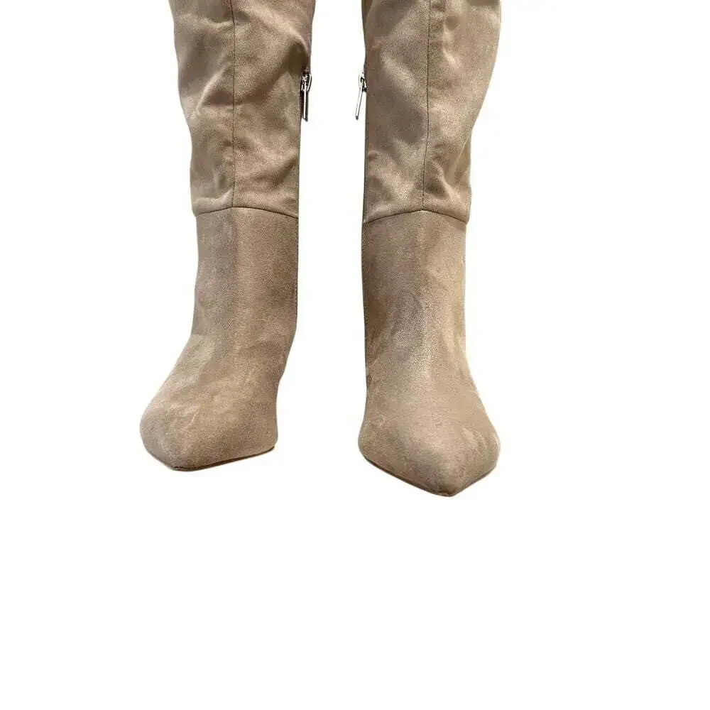 Marc Fisher Women's Brown Qulie High Heel Over The Knee Boots Size 6.5 M